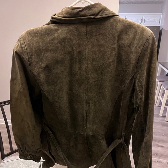 Ann Taylor Forest Green Suede Jacket - Picture 3 of 3